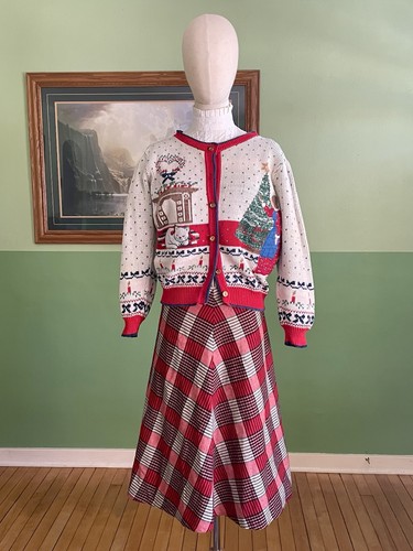 Vtg 90s cat christmas cropped - vtg,