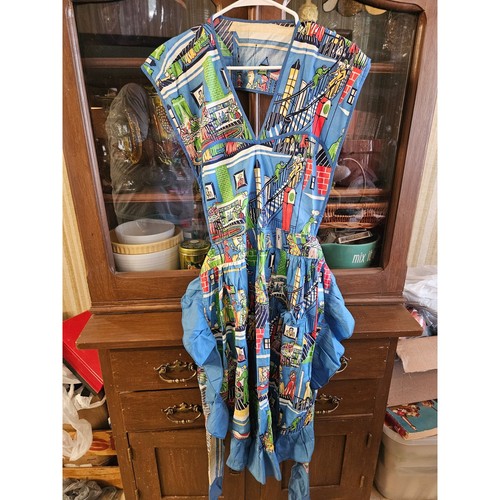 Vintage novelty print pinafore - vintage,