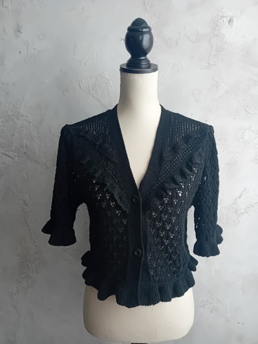 Black lace knit 1940 - lace, 1940's