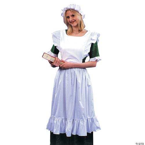 Adult pinafore apron mob - mob, hat