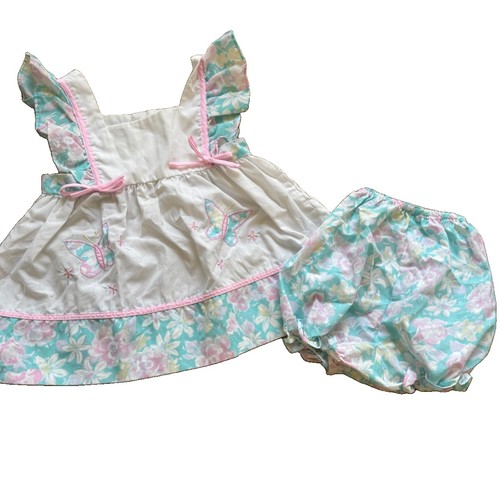 Vtg baby girls pinafore dress - vtg,