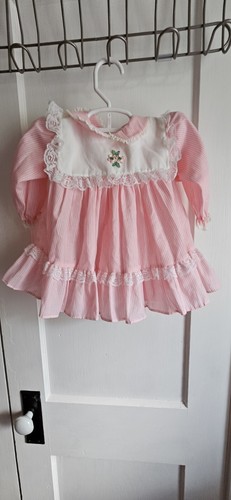 Vtg bryan pinafore ruffle lace - ruffle,
