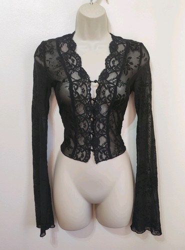 Black mesh velvet - , flocked